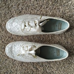Keds x Kate Spade Glitter Sneakers - Cream - 6.5